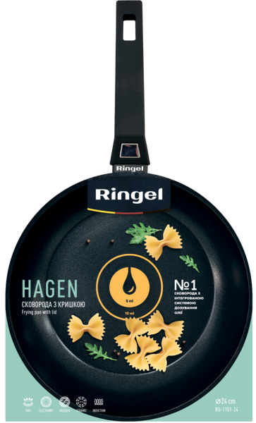Сковорода RINGEL Hagen 24 см з кришкою (RG-1151-24)