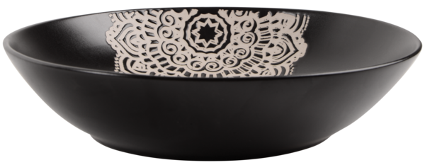 Тарілка Limited Edition KORA /20 см /суп./чорна (JH7574-1)