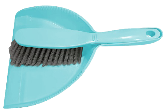 Совок IDEA HOME DS-509 Blue з щіткою 19х13 см (DS-509 Blue)