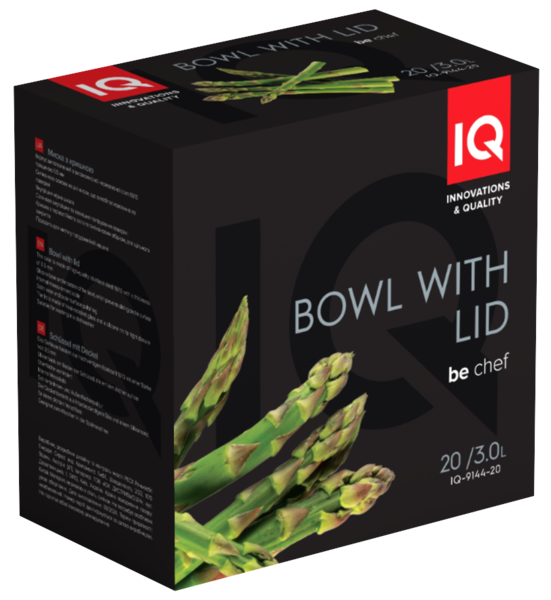 Миска IQ Be Chef 24 см (5.0 л) нерж з кришкою (IQ-9144-24)