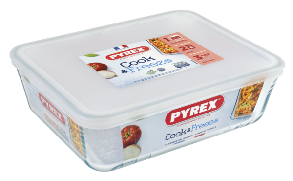 Форма с/к PYREX Cook&Freez форма з криш. прямокут. 24х19х8 (2.6л) (243P000/7946)