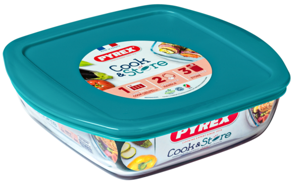 Форма с/к PYREX Cook&Store форма з криш. квад 25х22х7см (2.2л) (212P000/7645)