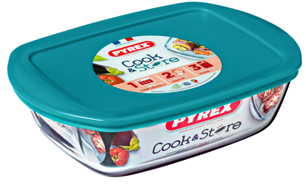 Форма с/к PYREX Cook&Store форма з криш. прямокут 23х15х7см (1.2л) (215P000/7646)