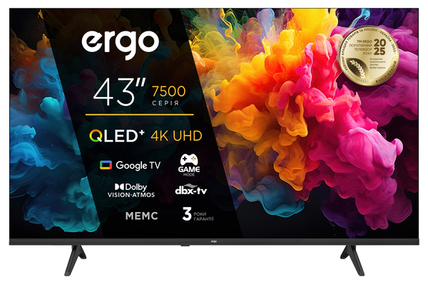 Телевізор ERGO 43JUQ7500 рідкокристалічний