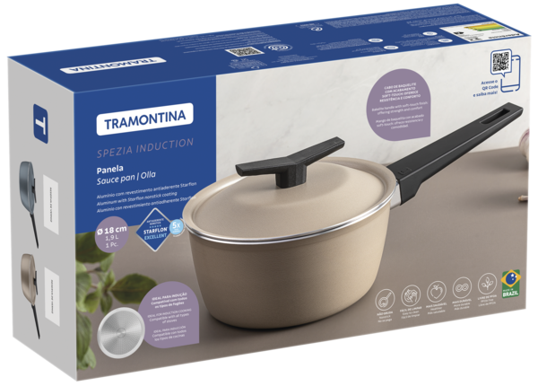 Ківш TRAMONTINA SPEZIA з кришкою 1,9л (діам 18см) BLUE (28373/118)