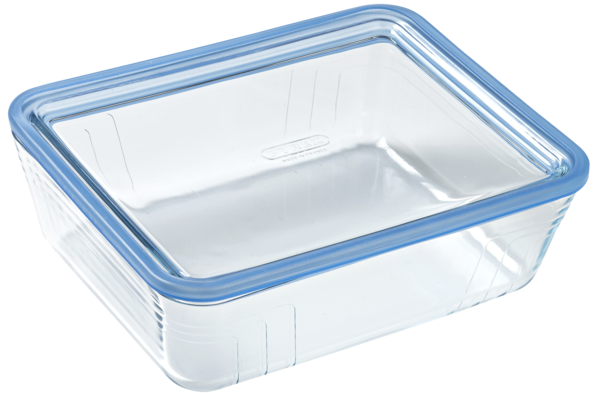 Форма с/к PYREX Pure Glass 2.6 л прямокут. 24x19x8см скл. кришка (243A000/8044)