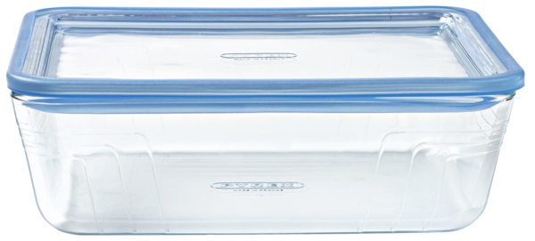 Форма с/к PYREX Pure Glass 2.6 л прямокут. 24x19x8см скл. кришка (243A000/8044)