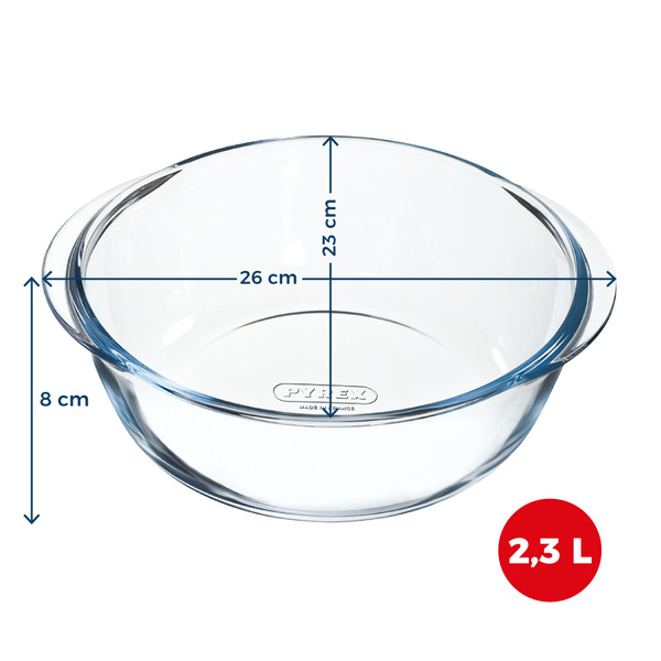 Форма с/к PYREX AIRFRYER круг. 26x23x8 см (2.3л) (208B100/7948)