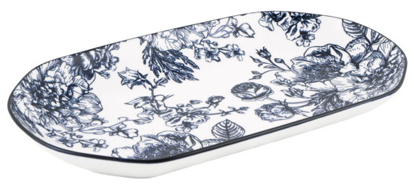 Блюдо Limited Edition BLOSSOM BLUE /30 см/овал (YF7001-7)