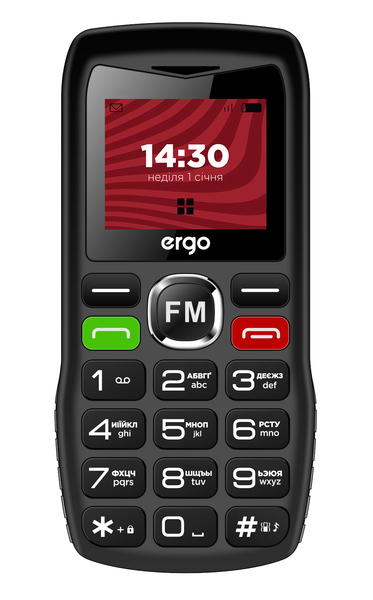 Мобільний телефон ERGO R182 Dual Sim (чорний)