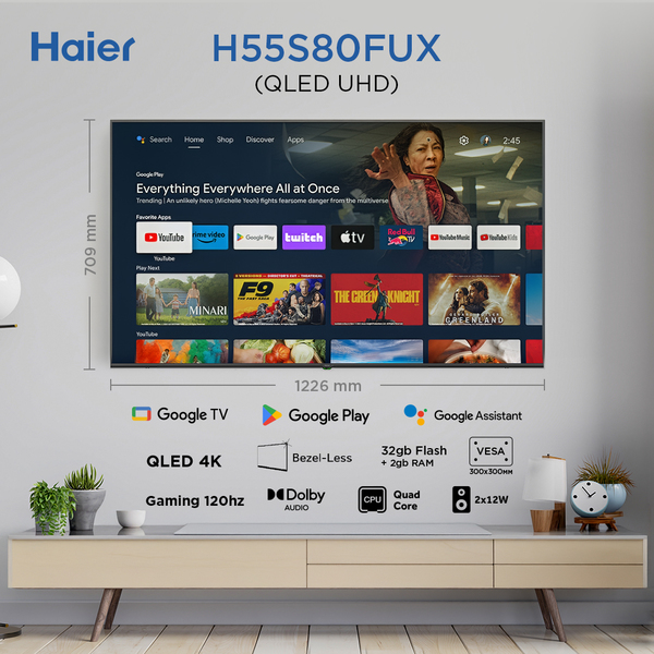 Телевізор HAIER H55S80FUX рідкокристалічний