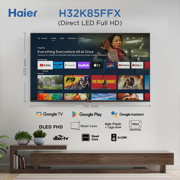 Телевізор HAIER H32K85FFX рідкокристалічний