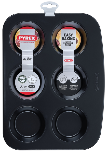Форма PYREX GLIDE мет.форма д/мафінів 6шт (GL06BU6/8046)