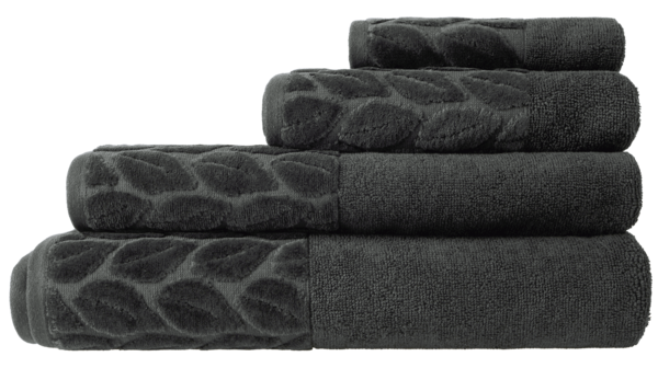 Текстиль банний SOHO Рушник 50*90 бавовна 100% Leaves Dark Gray