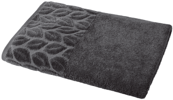 Текстиль банний SOHO Рушник 70*140 бавовна 100% Leaves Dark Gray