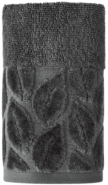 Текстиль банний SOHO Рушник 30*50 бавовна 100% Leaves Dark Gray