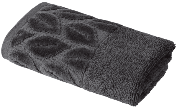 Текстиль банний SOHO Рушник 30*50 бавовна 100% Leaves Dark Gray