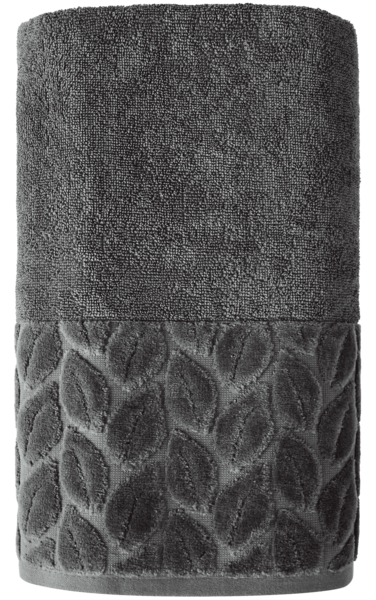 Текстиль банний SOHO Рушник 90*150 бавовна 100% Leaves Dark Gray