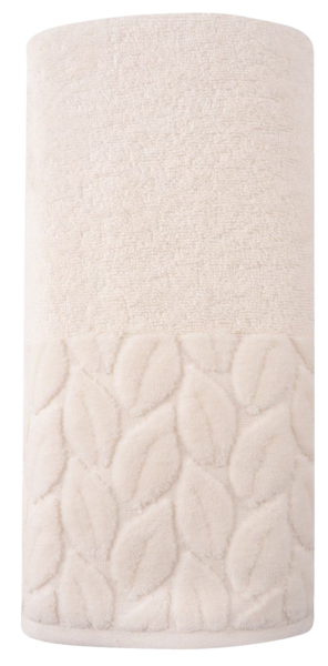 Текстиль банний SOHO Рушник 90*150 бавовна 100% Leaves Ivory
