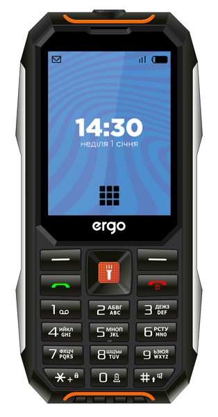 Мобільний телефон ERGO E283 Dual Sim (black orange)