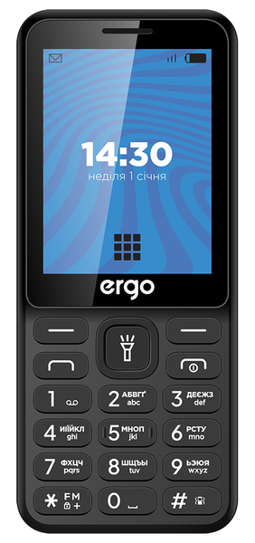 Мобільний телефон ERGO E284 Dual Sim (чорний)
