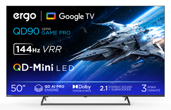 Телевізор ERGO 50MQD90 Game PRO рідкокристалічний