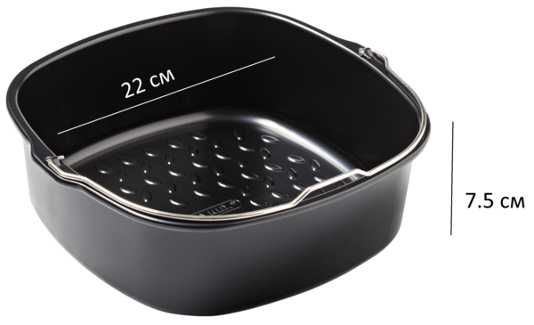 Форма PYREX AIRFRYER мет.форма квадр 22х21х7.5 см (AF22SR6/8046)