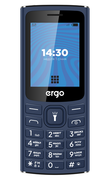 Мобільний телефон ERGO E243 Dual Sim (синій)