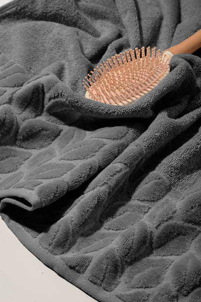 Текстиль банний SOHO Наб. руш. 50*90+70*140см бавовна 100% Leaves Dark Gray