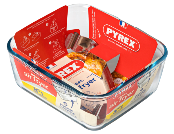Форма с/к PYREX AIRFRYER квад. з ручкою (2л) (301U300)